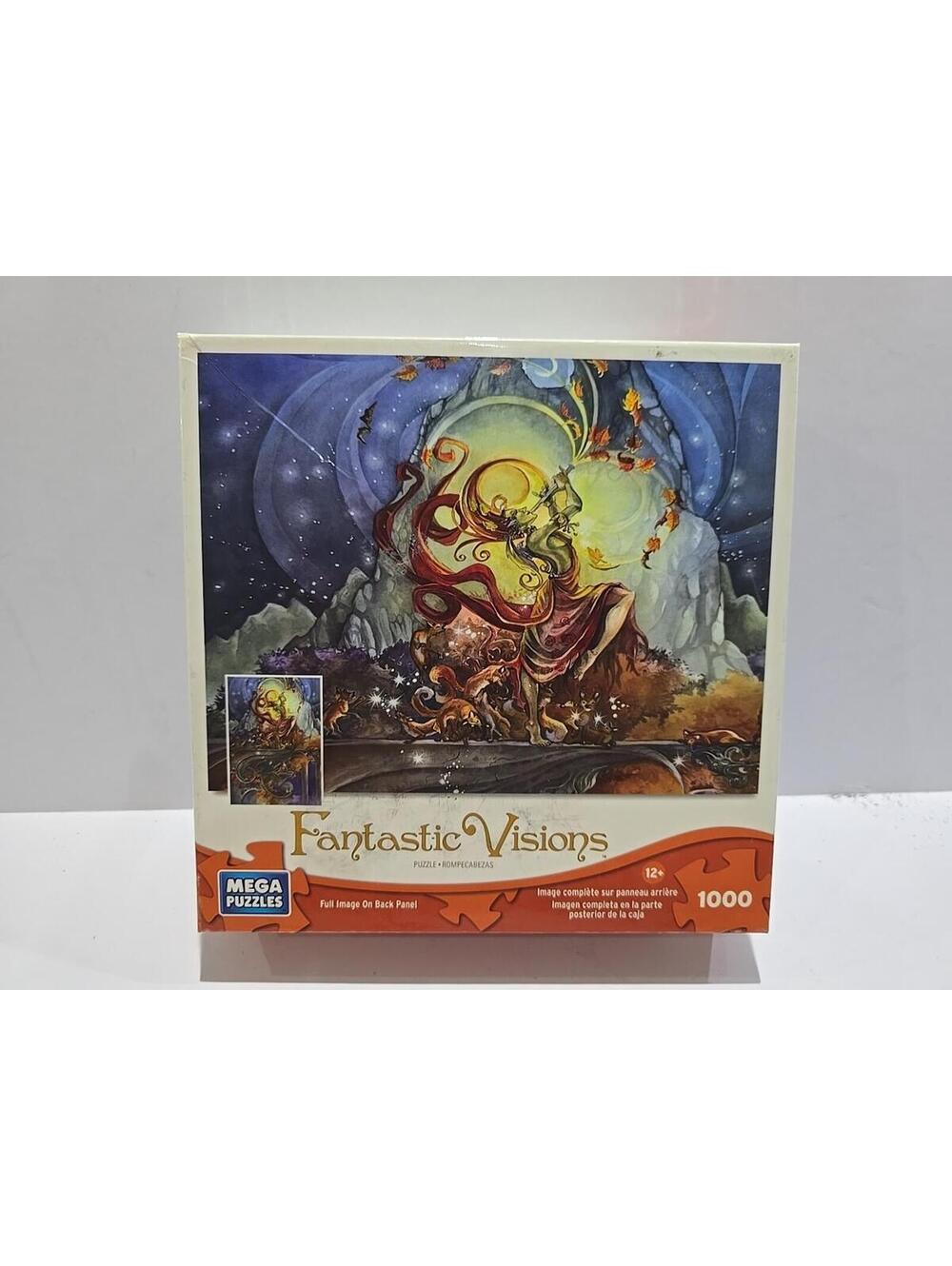Mega Puzzles Autumn Foxfire 1000 Pc Fantasy Art Puzzle Law